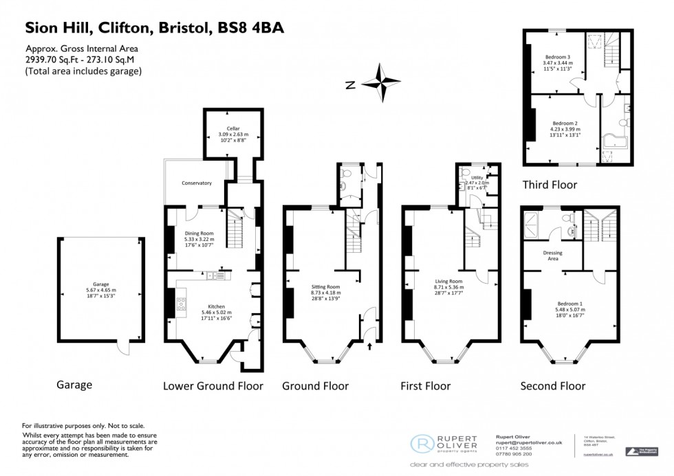 Floorplan for Sion Hill, Clifton, Bristol, BS8
