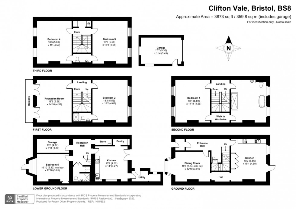 Floorplan for Clifton Vale, Clifton, Bristol, BS8