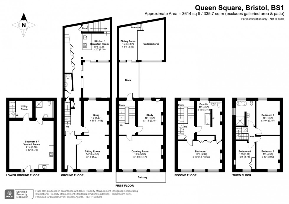 Floorplan for Queen Square, Bristol, BS1