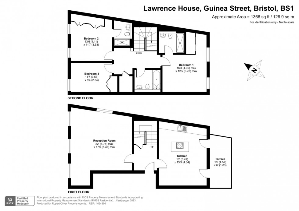 Floorplan for Lawrence House, Guinea Street, Bristol, BS1