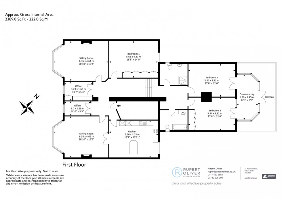 Floorplan for Clifton Hill, Clifton, Bristol, BS8