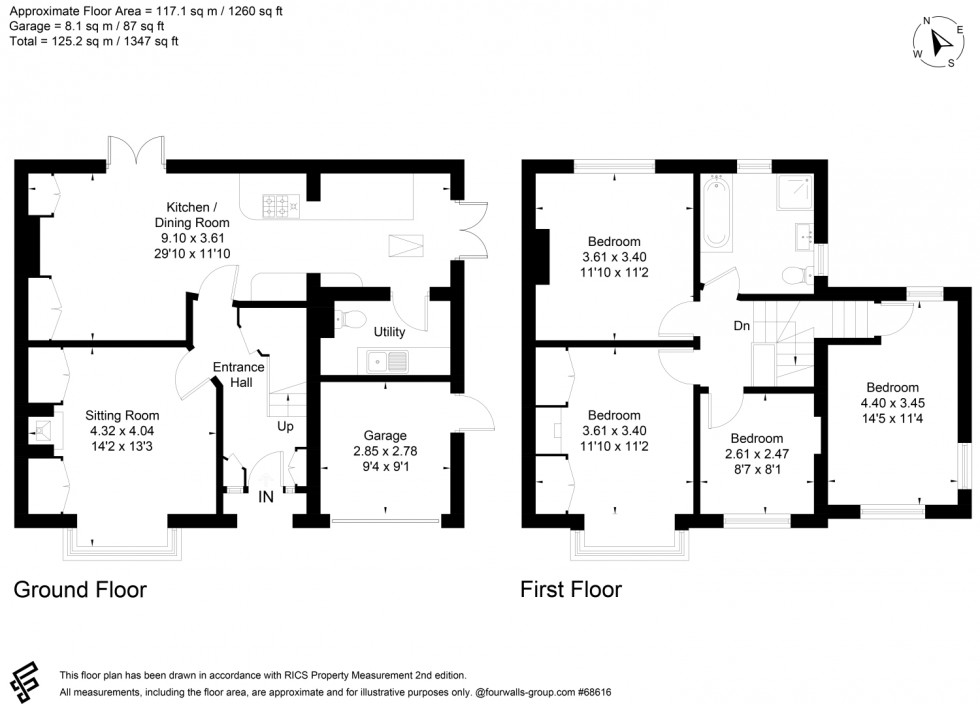Floorplan for Lyndhurst Road, Bristol, BS9