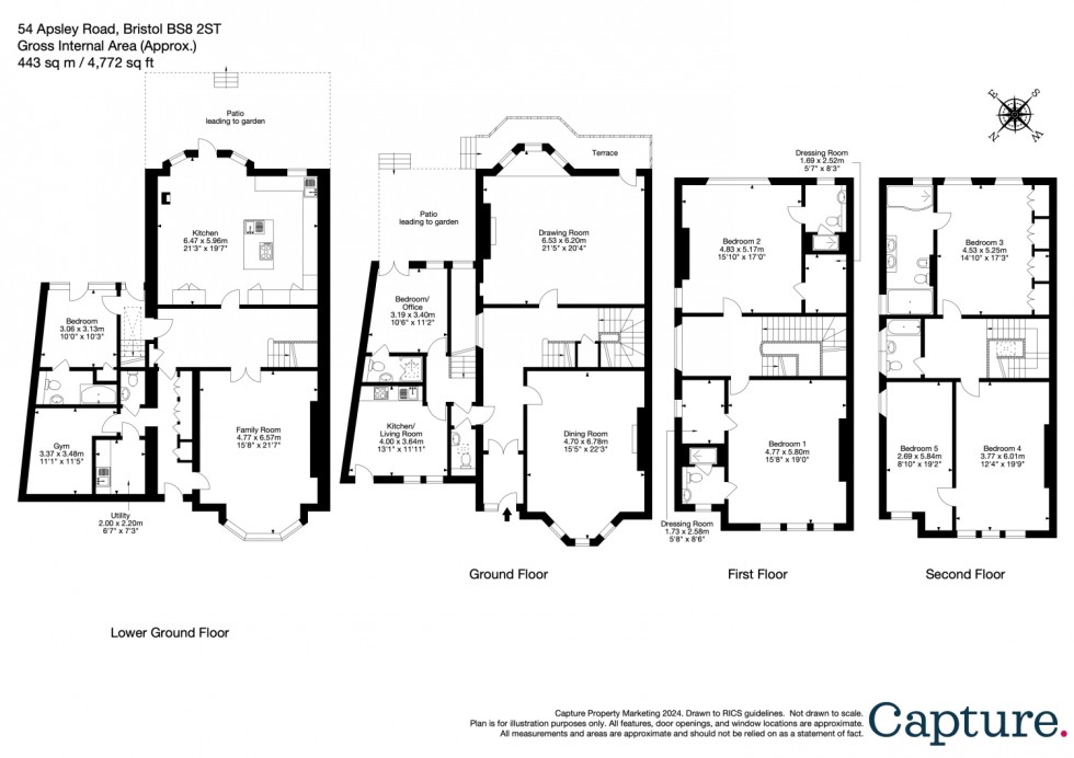 Floorplan for Apsley Road, Clifton, Bristol, BS8