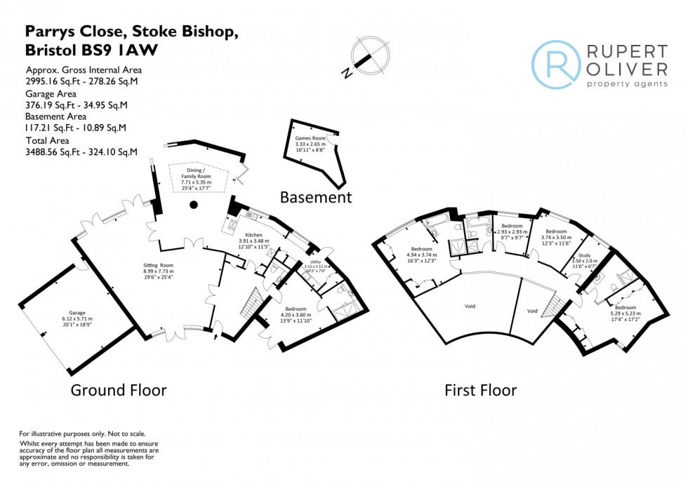 Floorplan for Parrys Close, Bristol, BS9