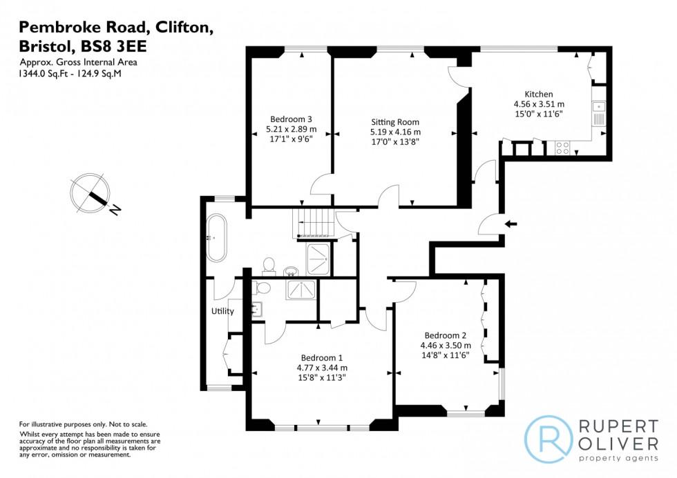 Floorplan for Clifton, Bristol, BS8