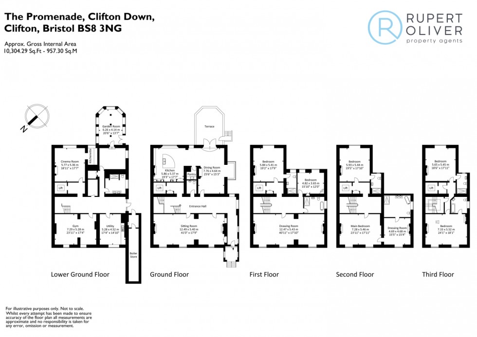 Floorplan for The Promenade, Clifton, Bristol, BS8